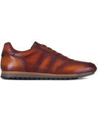 Magnanni - Paneled Leather Sneakers - Lyst