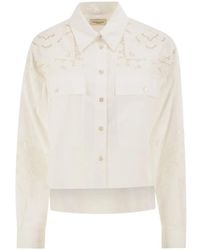 Weekend by Maxmara - Broderie Anglaise-Embroidered Shirt - Lyst