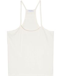 Patrizia Pepe - Fine-ribbed Cropped Tank Top - Lyst