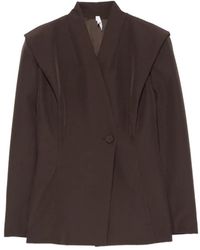 Imperial - Padded-Shoulder Single-Breasted Jacket - Lyst