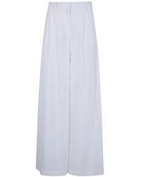 DR. HOPE - Pleated Wide-Leg Trousers - Lyst