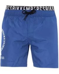 Bikkembergs - Logo-Print Drawstring Swim Shorts - Lyst