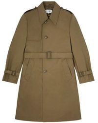 MM6 by Maison Margiela - Coated Cotton Trench Coat - Lyst