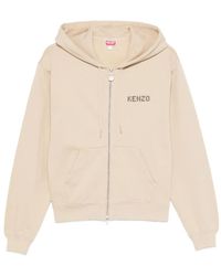 KENZO - Logo-Detail Zip-Up Hoodie - Lyst