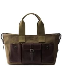 Prada - Route Large Canvas And Leather Tote Bag - Lyst