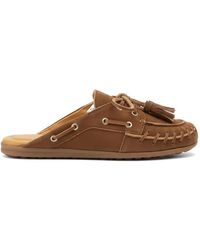 POSA - Mules En Daim À Franges - Lyst