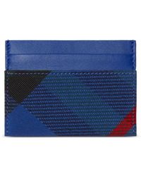 Burberry - Checked Leather Cardholder - Lyst