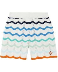 CASABLANCA - Gradient Wave Crochet Shorts - Lyst