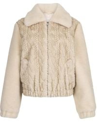 Liu Jo - Teddy-Mantel mit Zopfmuster - Lyst