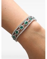 HYT Jewelry - Emerald And Diamond Tennis Bracelet - Lyst
