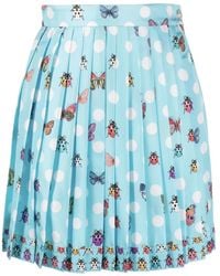 Versace - Falda Butterflies Plisada - Lyst