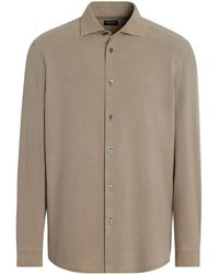 ZEGNA - Silk Shirt - Lyst