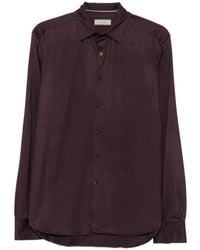 Canali - Chemise Boutonnée À Manches Longues - Lyst