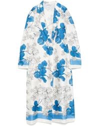 P.A.R.O.S.H. - Floral-Print Coat - Lyst