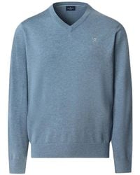 Hackett - V-Neck Embroidered Sweater - Lyst
