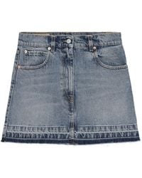 Fortela - Minijupe En Jean À Bords Francs - Lyst