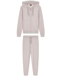 EA7 - Logo Hoodie And Trousers Tracksuit - Lyst