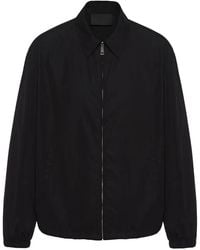 Prada - Cotton Zip-Up Shirt Jacket - Lyst