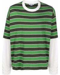Sunnei - Stripe-print Cotton T-shirt - Lyst