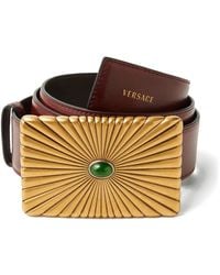 Versace - Gürtel Aus Leder 4 Cm - Lyst