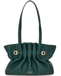 Ferragamo - Small Leather Soft Shoulder Bag - Lyst