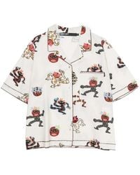 Bimba Y Lola - Graphic-Print Cotton Shirt - Lyst