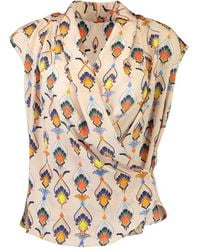Maison Common - Printed Silk Blouse - Lyst