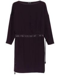 Emporio Armani - Drawstring-Waist Long-Sleeve Dress - Lyst