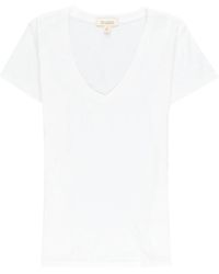 Nili Lotan - V-Neck Cotton T-Shirt - Lyst