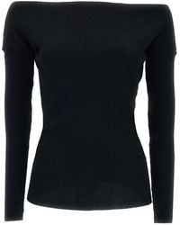 P.A.R.O.S.H. - Ribbed Off-Shoulder Sweater - Lyst