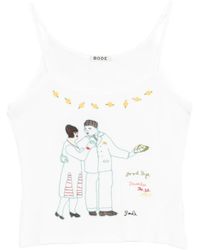 Bode - Graphic-Print Ribbed Top - Lyst