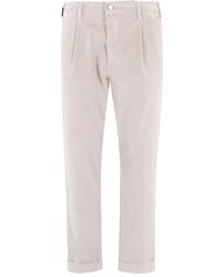 Jacob Cohen - Corduroy Pleated Trousers - Lyst