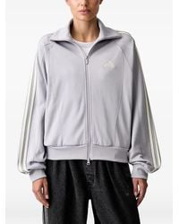 adidas - Sweat Zippé À Rayures Sur Les Côtés Et À Logo Brodé - Lyst