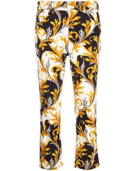 Versace Jeans crop con stampa - Bianco