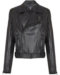 Balmain - Leren Bikerjack - Lyst