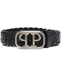 Philipp Plein - Braided Logo Buckle Belt - Lyst