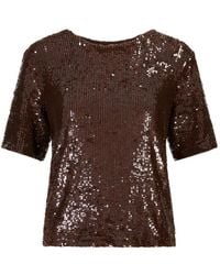P.A.R.O.S.H. - Sequin-Embellished Short-Sleeve T-Shirt - Lyst