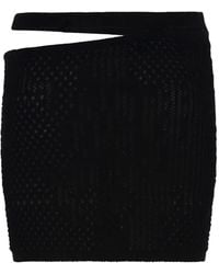 Roberta Einer - Cut-Out Knitted Mini Skirt - Lyst