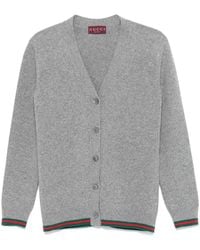 Gucci - ウェブストライプ カーディガン - Lyst