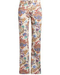 Etro - Gerade Jeans Mit Blumen-Print - Lyst