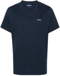 Barbour - Logo-Embroidered Cotton T-Shirt - Lyst
