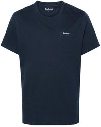 Barbour - Logo-Embroidered Cotton T-Shirt - Lyst