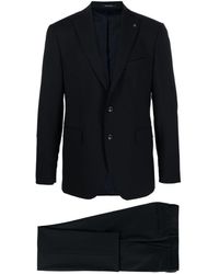 Tagliatore - Brooch-detail Single-breasted Suit - Lyst