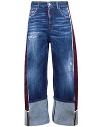DSquared² - Dark Easy 80's Couture Kawaii Side-Stripe Distressed Denim Jeans - Lyst