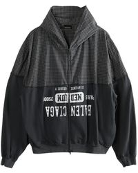 Balenciaga - Check Panelled Shirt - Lyst
