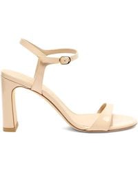 Stuart Weitzman - 85Mm Babette 85 Patent Leather Ankle-Strap Sandals - Lyst