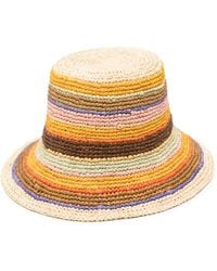Zimmermann - Stripe-Pattern Bucket Hat - Lyst