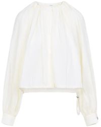 Co. - Gesmockte Blouse Met Trekkoord - Lyst