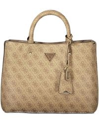 Guess - Monogram-Print Leather Tote Bag - Lyst