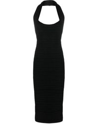 Philosophy Di Lorenzo Serafini - Abito Midi A Coste Con Scollo All'Americana - Lyst